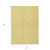 5' X 8' Gold Floral Washable Indoor Outdoor Area Rug