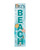 36" Aqua Solid Wood Life's a Beach Porch Sign