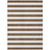 3' X 5' Chocolate Striped Washable Non Skid Indoor Outdoor Area Rug