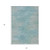 5' X 8' Aqua Teal Blue And Gray Abstract Washable Indoor Outdoor Area Rug
