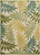 6' X 9' Green Yellow And Blue Palm Leaf Indoor Outdoor Area Rug