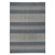 8' Runner Blue and Gray Striped Stain Resistant Indoor Outdoor Runner Rug