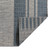 8' Runner Blue and Gray Striped Stain Resistant Indoor Outdoor Runner Rug