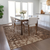 5' X 8' Chocolate Ikat Washable Indoor Outdoor Area Rug