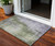 3' X 5' Olive Green And Purple Abstract Washable Indoor Outdoor Area Rug