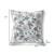 18" x 18" Off White Peacock Blown Seam Floral Indoor Outdoor Throw Pillow Premium Quality