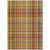5' X 8' Orange Plaid Washable Non Skid Indoor Outdoor Area Rug
