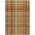 5' X 8' Orange Plaid Washable Non Skid Indoor Outdoor Area Rug