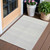 3' X 5' Silver And Gray Striped Washable Indoor Outdoor Area Rug