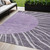 5' X 8' Purple Eggplant And Lavender Abstract Washable Indoor Outdoor Area Rug - Purple, Eggplant, Lavender
