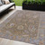 5' X 8' Brown And Lavender Floral Washable Indoor Outdoor Area Rug