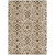 3' X 5' Ivory Brown And Red Floral Washable Indoor Outdoor Area Rug - Ivory, Brown, Red