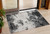 3' X 5' Black Gray And Ivory Abstract Washable Indoor Outdoor Area Rug Transitional Style - Black, Gray, Ivory Color