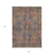 3' X 5' Red Orange And Blue Oriental Washable Indoor Outdoor Area Rug
