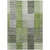 5' X 8' Green And Olive Green Striped Washable Indoor Outdoor Area Rug