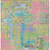 5' X 8' Pink Key Lime And Sky Blue Abstract Washable Indoor Outdoor Area Rug