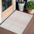 3' X 5' Pink And Ivory Striped Washable Indoor Outdoor Area Rug - Pink, Ivory