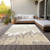 5' X 8' Ivory And Beige Abstract Washable Indoor Outdoor Area Rug Transitional Style - Ivory, Beige Color