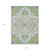3' X 5' Artichoke Green Blue And Ivory Oriental Washable Indoor Outdoor Area Rug
