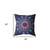 16" X 16" Navy Blue Blown Seam Geometric Indoor Outdoor Throw Pillow