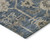 5' X 8' Navy Blue Beige And Taupe Oriental Washable Indoor Outdoor Area Rug