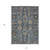 5' X 8' Navy Blue Beige And Taupe Oriental Washable Indoor Outdoor Area Rug