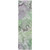 8' Runner Green Abstract Washable Non Skid Indoor Outdoor Runner Rug