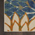 4' X 6' Blue And Green Floral Indoor Outdoor Area Rug