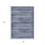 3' X 5' Blue And Charcoal Striped Washable Indoor Outdoor Area Rug - Blue, Charcoal