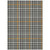 5' X 8' Black Gold And Ivory Plaid Washable Indoor Outdoor Area Rug
