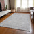 5' X 8' Gray Silver And Ivory Floral Washable Indoor Outdoor Area Rug