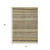 3' X 5' Chocolate And Taupe Striped Washable Indoor Outdoor Area Rug