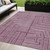 5' X 8' Eggplant And Ivory Geometric Washable Indoor Outdoor Area Rug - 606114933700