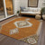 3' X 5' Copper Brown And Ivory Oriental Washable Indoor Outdoor Area Rug