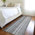 8' Runner Gray Striped Washable Non Skid Indoor Outdoor Runner Rug - Gray
