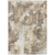 5' X 8' Taupe and Ivory Floral Washable Non Skid Indoor Outdoor Area Rug