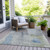 5' X 8' Denim Blue And Gray Abstract Washable Indoor Outdoor Area Rug - Denim Blue, Gray