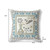 16" x 16" Off White Peacock Blown Seam Floral Indoor Outdoor Throw Pillow Home Accent