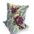 Set of Two 16" X 16" Green and Yellow Blown Seam Floral Indoor Outdoor Throw Pillow Polyester Home Accent