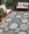 5' X 8' Charcoal And Ivory Geometric Washable Indoor Outdoor Area Rug