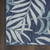 6' X 9' Navy Blue And Ivory Palm Leaf Indoor Outdoor Area Rug