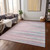 3' X 5' Pink Blue And Purple Striped Washable Indoor Outdoor Area Rug