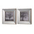 Set of 2 Vintage Style Mirrored Square Picture Frames - 808230096172