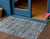 3' X 5' Denim Blue And Ivory Striped Washable Indoor Outdoor Area Rug - Denim Blue, Ivory