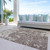 5' X 8' Brown And Ivory Abstract Washable Indoor Outdoor Area Rug Transitional Style - Brown, Ivory Color