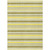 5' X 8' Khaki Yellow and Gray Striped Washable Non Skid Indoor Outdoor Area Rug