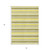 5' X 8' Khaki Yellow and Gray Striped Washable Non Skid Indoor Outdoor Area Rug