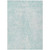 5' X 8' Aqua And Ivory Geometric Washable Indoor Outdoor Area Rug