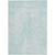 5' X 8' Aqua And Ivory Geometric Washable Indoor Outdoor Area Rug