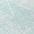 5' X 8' Aqua And Ivory Geometric Washable Indoor Outdoor Area Rug